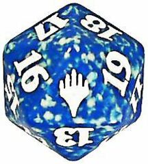 Magic D20 Spindown Dice - Blue Planeswalker Symbol